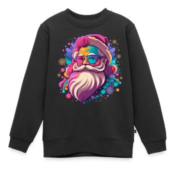 Weihnachtsmann - Kinder Premium Organic Sweatshirt - Schwarz - Vorne - AI Model Kid Female (0cm)