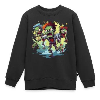 Zombie Apokalypse Halloween Zombiejäger Untote - Kinder Premium Organic Sweatshirt - Schwarz - Vorne - AI Model Kid Female (0cm)