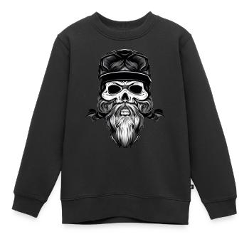 Hardcore Biker - Kinder Premium Organic Sweatshirt - Schwarz - Vorne - AI Model Kid Female (0cm)