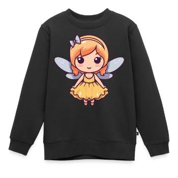 Fée Mignon Bébé Conte de fées - Sweat Premium enfant bio - noir - Devant - AI Model Kid Female (0cm)