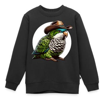 Quäker Papagei Mönch Sittich - Kinder Premium Organic Sweatshirt - Schwarz - Vorne - AI Model Kid Female (0cm)