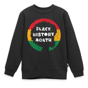 Mois de l'histoire des Noirs - Sweat Premium enfant bio - noir - Devant - AI Model Kid Female (0cm)