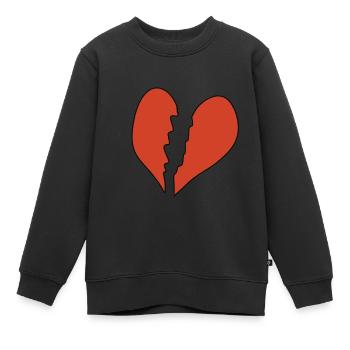 icône de cœur brisé - Sweat Premium enfant bio - noir - Devant - AI Model Kid Female (0cm)