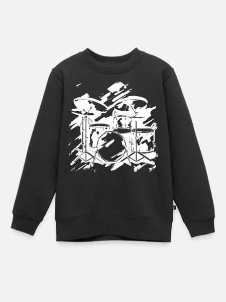 Percussion - Sweat Premium enfant bio - noir