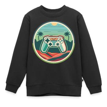 Jeu - Sweat Premium enfant bio - noir - Devant - AI Model Kid Female (0cm)