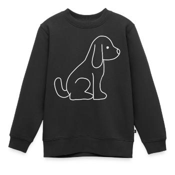 Symbole De Chien Animal Animaux De Compagnie - Sweat Premium enfant bio - noir - Devant - AI Model Kid Female (0cm)