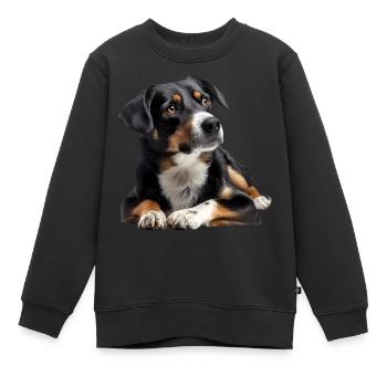 Danish Swedish Farmdog - Kinder Premium Organic Sweatshirt - Schwarz - Vorne - AI Model Kid Female (0cm)