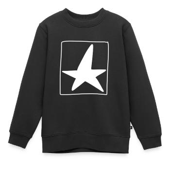stern quadrat symbol form - Kinder Premium Organic Sweatshirt - Schwarz - Vorne - AI Model Kid Female (0cm)
