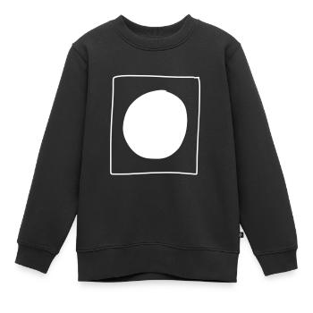 kreis quadrat symbol form - Kinder Premium Organic Sweatshirt - Schwarz - Vorne - AI Model Kid Female (0cm)