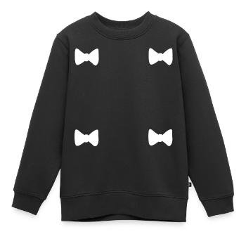 vier schleifen schleife symbol - Kinder Premium Organic Sweatshirt - Schwarz - Vorne - AI Model Kid Female (0cm)