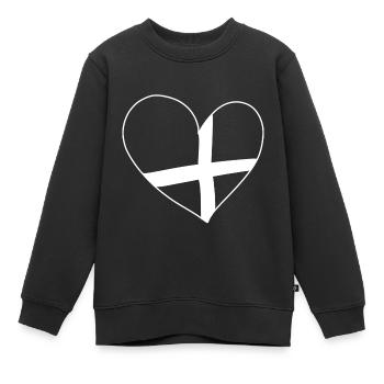 herz linien band pflaster kreuz - Kinder Premium Organic Sweatshirt - Schwarz - Vorne - AI Model Kid Female (0cm)