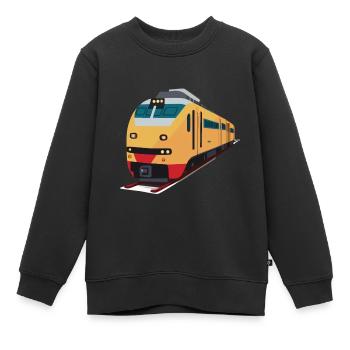 Moderner Passagierzug - Kinder Premium Organic Sweatshirt - Schwarz - Vorne - AI Model Kid Female (0cm)