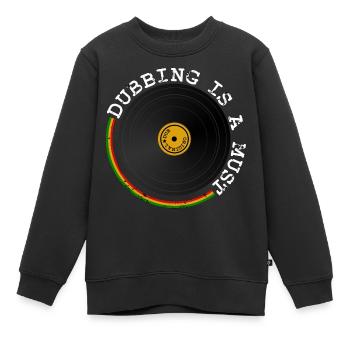 Doublage - Sweat Premium enfant bio - noir - Devant - AI Model Kid Female (0cm)