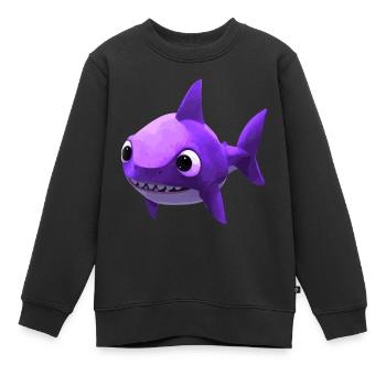 Pinker Babyhai - Süß und Stylisch - Kinder Premium Organic Sweatshirt - Schwarz - Vorne - AI Model Kid Female (0cm)