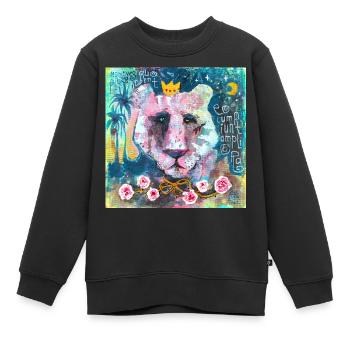 Odeur des roses - Sweat Premium enfant bio - noir - Devant - AI Model Kid Female (0cm)