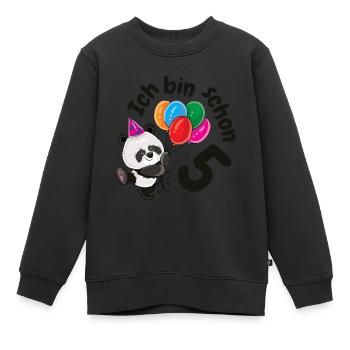 5ème anniversaire Panda mignon - Sweat Premium enfant bio - noir - Devant - AI Model Kid Female (0cm)