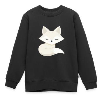 Kleiner Fuchs Geschenk, Tier für Kinder - Kinder Premium Organic Sweatshirt - Schwarz - Vorne - AI Model Kid Female (0cm)