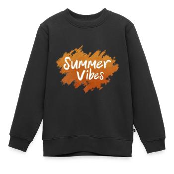 bonne humeur en été, vacance d'été, ambiance - Sweat Premium enfant bio - noir - Devant - AI Model Kid Female (0cm)