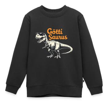 Göttisaurus Firmgötti Taufgötti Göti Fragen - Kinder Premium Organic Sweatshirt - Schwarz - Vorne - AI Model Kid Female (0cm)