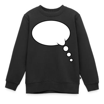 Denkblase Design - Kinder Premium Organic Sweatshirt - Schwarz - Vorne - AI Model Kid Female (0cm)
