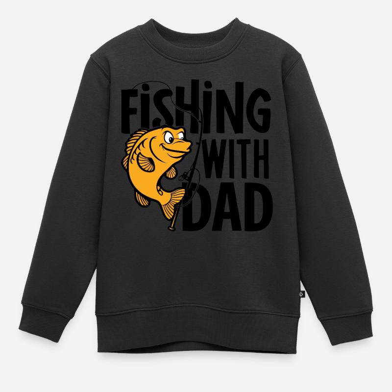 Pêcher avec papa - Sweat Premium enfant bio - undefined