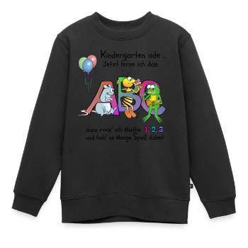 Das ABC - Kinder Premium Organic Sweatshirt - Schwarz - Vorne - AI Model Kid Female (0cm)