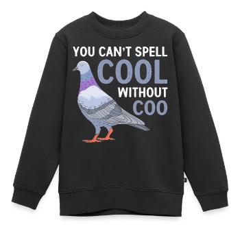 Pigeon Race Pigeon Pigeons - Sweat Premium enfant bio - noir - Devant - AI Model Kid Female (0cm)
