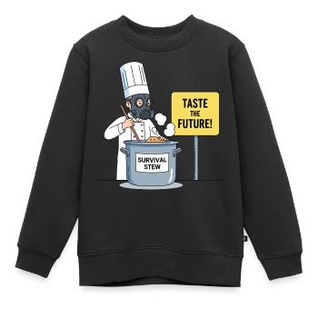 Taste the Future ! - Kinder Premium Organic Sweatshirt - Schwarz - Vorne - AI Model Kid Female (0cm)