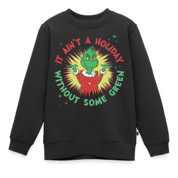 Der Grinch It Ain't A Holiday Without Some Green - Kinder Premium Organic Sweatshirt - Schwarz - Vorne - AI Model Kid Female (0cm)