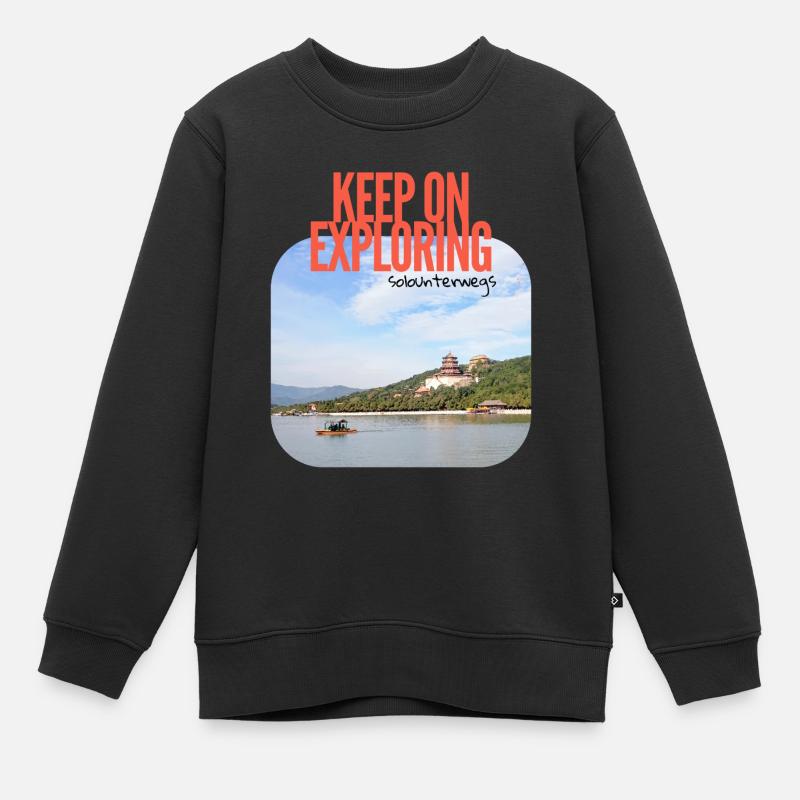 Continuez à explorer – Voyagez au Palais d’Été en Chine - Sweat Premium enfant bio - noir