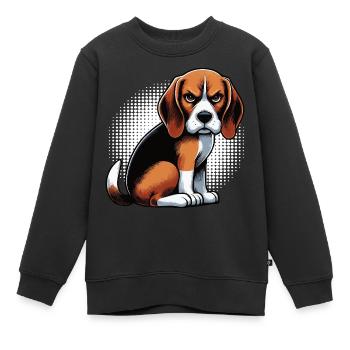 Beagle Beagle owner Beagle owner beagle dog - Kids Premium Organic Sweatshirt - black - Front - AI Model Kid Female (0cm)