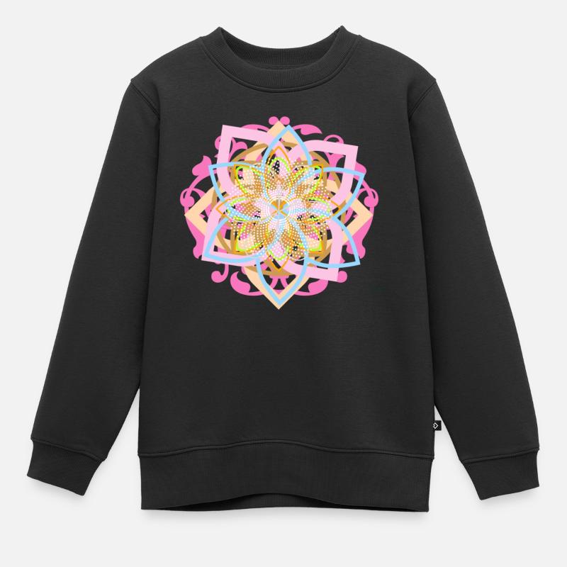 Mandala - Kinder Premium Organic Sweatshirt - Schwarz