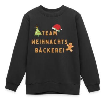 Team Weihnachts Bäckerei - Kinder Premium Organic Sweatshirt - Schwarz - Vorne - AI Model Kid Female (0cm)