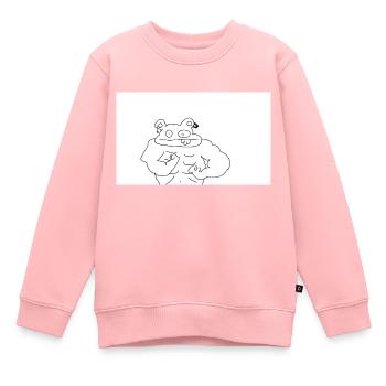 File important - Sweat Premium enfant bio - rose - Devant - AI Model Kid Female (0cm)