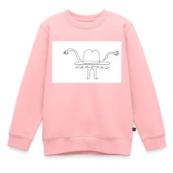 détective chapeau - Sweat Premium enfant bio - rose - Devant - AI Model Kid Female (0cm)