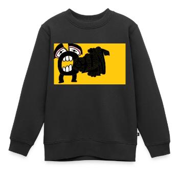Colin - Sweat Premium enfant bio - noir - Devant - AI Model Kid Female (0cm)