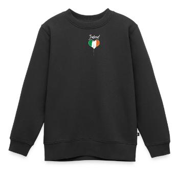 Irlande - Sweat Premium enfant bio - noir - Devant - AI Model Kid Female (0cm)