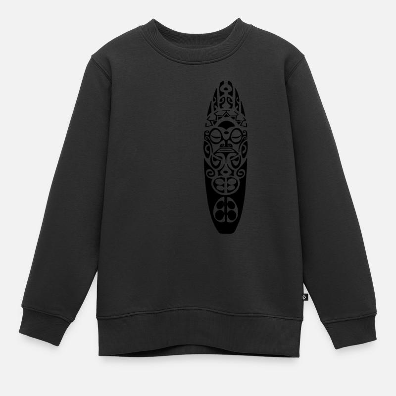 Maori - Sweat Premium enfant bio - noir