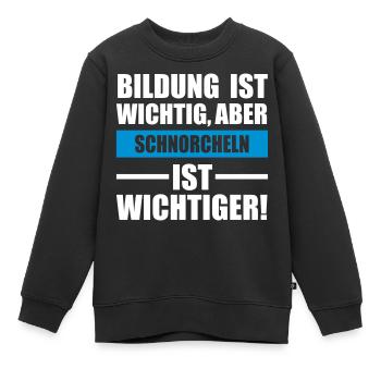 Schnorcheln Sportart - Kinder Premium Organic Sweatshirt - Schwarz - Vorne - AI Model Kid Female (0cm)