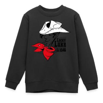 Lucky Luke Est. 1946 - Kinder Premium Organic Sweatshirt - Schwarz - Vorne - AI Model Kid Female (0cm)