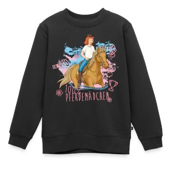 Bibi und Tina 100% Pferdemädchen - Kinder Premium Organic Sweatshirt - Schwarz - Vorne - AI Model Kid Female (0cm)