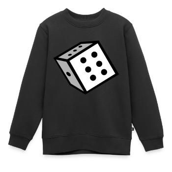 cube - Kids Premium Organic Sweatshirt - black - Front - AI Model Kid Female (0cm)