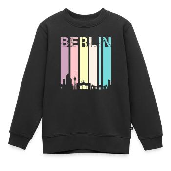 Berlin - Sweat Premium enfant bio - noir - Devant - AI Model Kid Female (0cm)