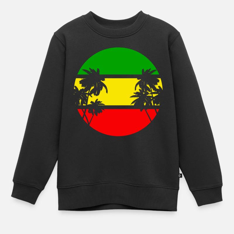 reggae - Sweat Premium enfant bio - noir