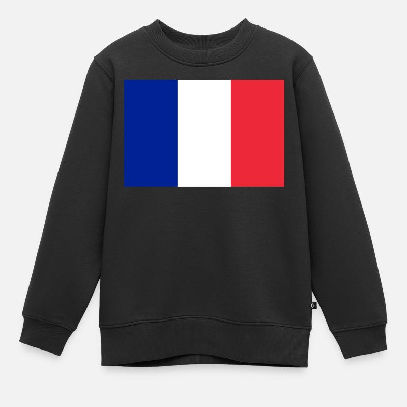 France drapeau français drapeau - Sweat Premium enfant bio - noir