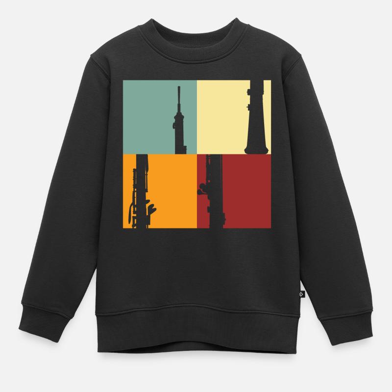 Oboe - Kinder Premium Organic Sweatshirt - Schwarz