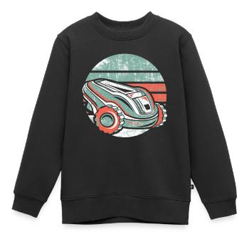 Rasentraktor Rasenroboter Rasenmäher Platzwart - Kinder Premium Organic Sweatshirt - Schwarz - Vorne - AI Model Kid Female (0cm)