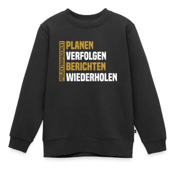 Projektmanager Projektmanagement Planen Verfolgen - Kinder Premium Organic Sweatshirt - Schwarz - Vorne - AI Model Kid Female (0cm)