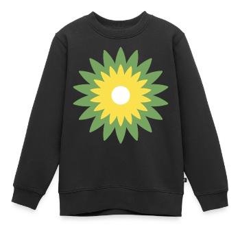 Blume - Kinder Premium Organic Sweatshirt - Schwarz - Vorne - AI Model Kid Female (0cm)