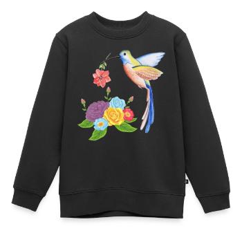 Kolibri-Nest - Kinder Premium Organic Sweatshirt - Schwarz - Vorne - AI Model Kid Female (0cm)